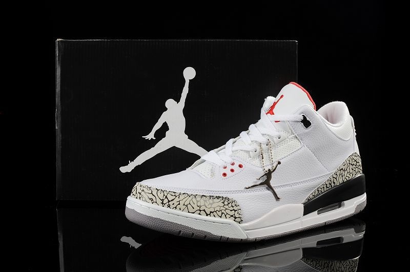 Air Jordan 3 Men Shoes Black//White/ Online